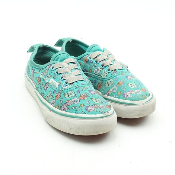 Vans Little Girls Green Lace Up Sneakers - Picture 2 of 11